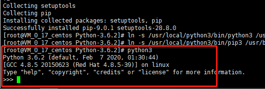 安装python3成功